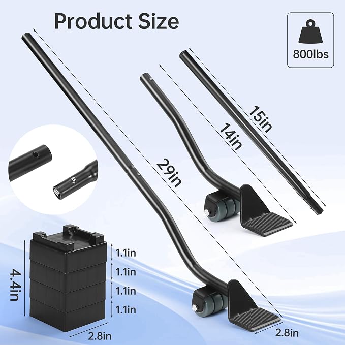 Furniture Lifter Tool, Appliance Lifter, Save 80% Effort, Lift Up to 800 Pounds - Image 9