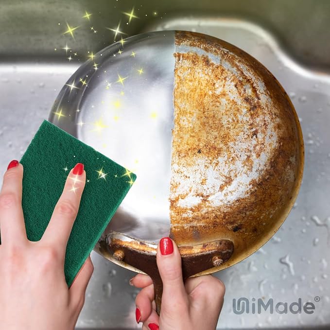 Heavy Duty Scouring Pad, Garage and Outdoors, Reusable Dish Scrubber Pads - Image 4