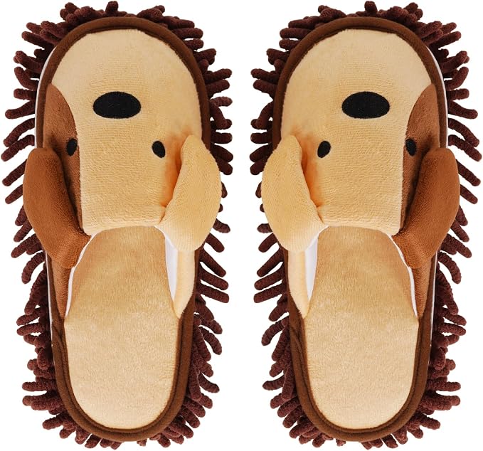 Liitrton Mop Slippers Cartoon Mop Shoes, Washable Microfiber Slippers by Liitrton