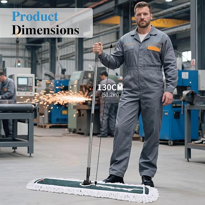 Commercial Mop, Masthome 42" Heavy Duty Dust Mop - Image 8