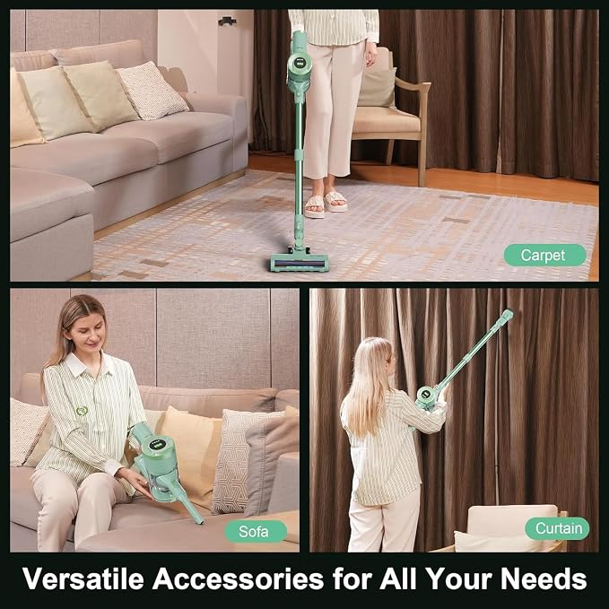 Cordless Vacuum Cleaner, Handheld Stick2200mAh Rechargeable Battery 30KPa - Image 3