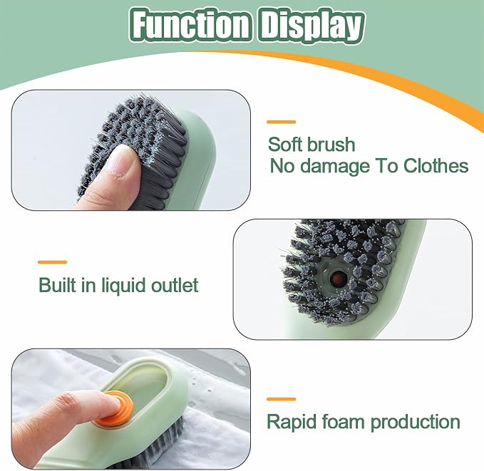 Liquid Adding Soft Fur Cleaning Brush, 2 Brushes + 2 Cleaning Cloths - Image 3