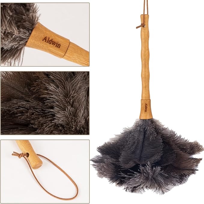 Aldwin Ostrich Feather Duster, 16 inch Ostrich Feather Duster - Image 4