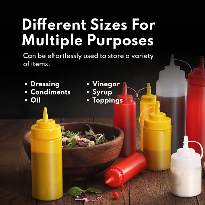 New Star Foodservice 26283 Squeeze Bottles, 8 oz - Image 9