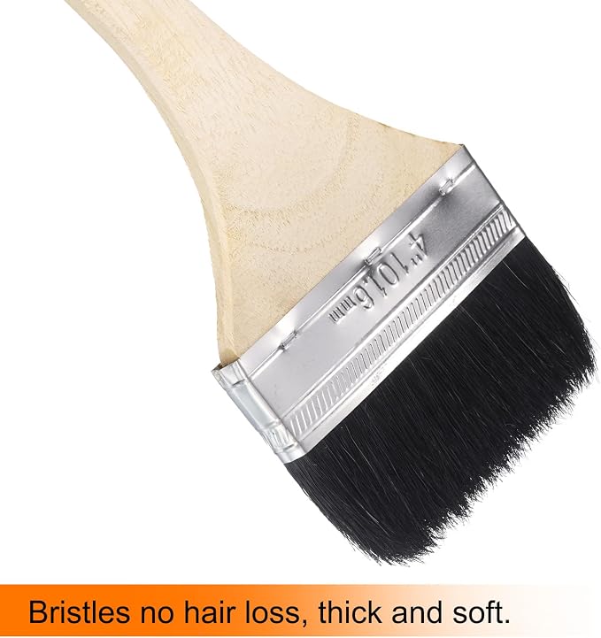uxcell 2pcs Bent Radiator Paint Brush 4" Width Curved Wall Paint Soft Bristle - Image 4