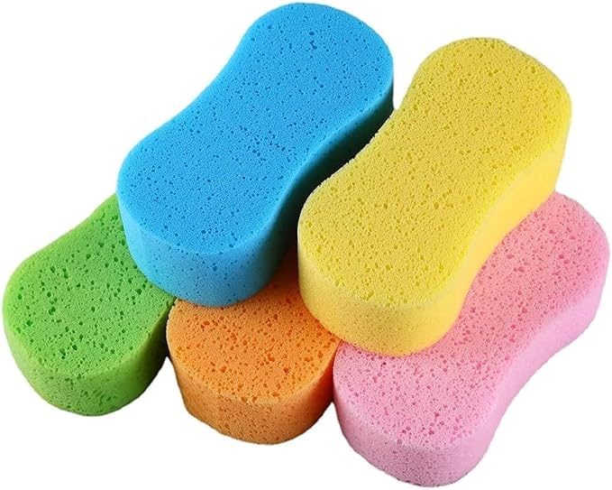 Car Wash Sponge, 3 Pack Extra Thick Large Colorful Cleaning Sponge Multi-Purpose by BAISENJIE