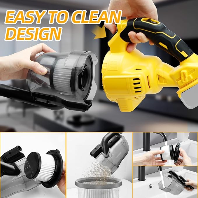 Cordless Handheld Vacuum Cleaner CVC010B, 31000 RPM, Stick Vacuum - Image 6