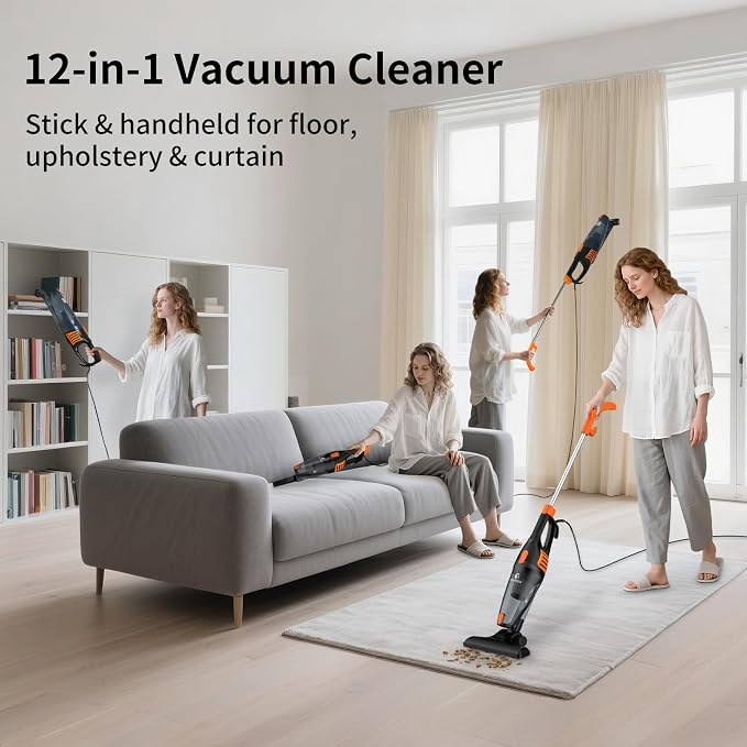 Corded Vacuum Cleaner, 12 in 1 Ultra-Lightweight Vacuum Cleaners - Image 5