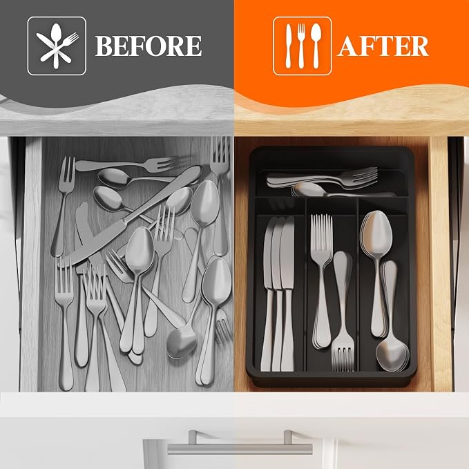 Lifewit Silverware Tray, Cutlery Drawer Organizer Storage - Image 6