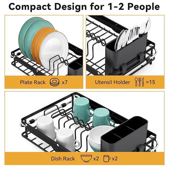 Over the Sink Dish Drying Rack, In Sink Dish Drying Racks, Expandable Dish Rack - Image 4