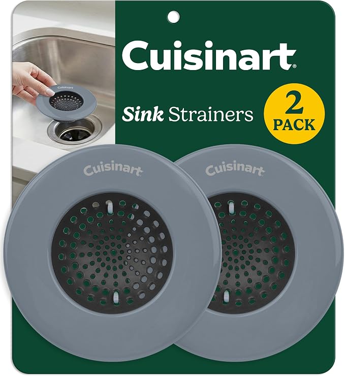 Cuisinart Sink Strainers- 2 Pack Kitchen Sink Drain Strainer & Food Catcher by BestBrands