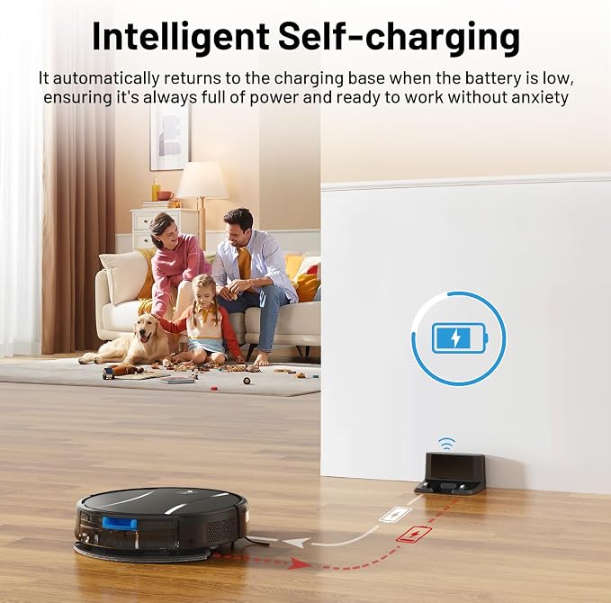 Robot Vacuum and Mop Combo, 4200Pa Powerful Robotic Vacuum Cleaner - Image 4