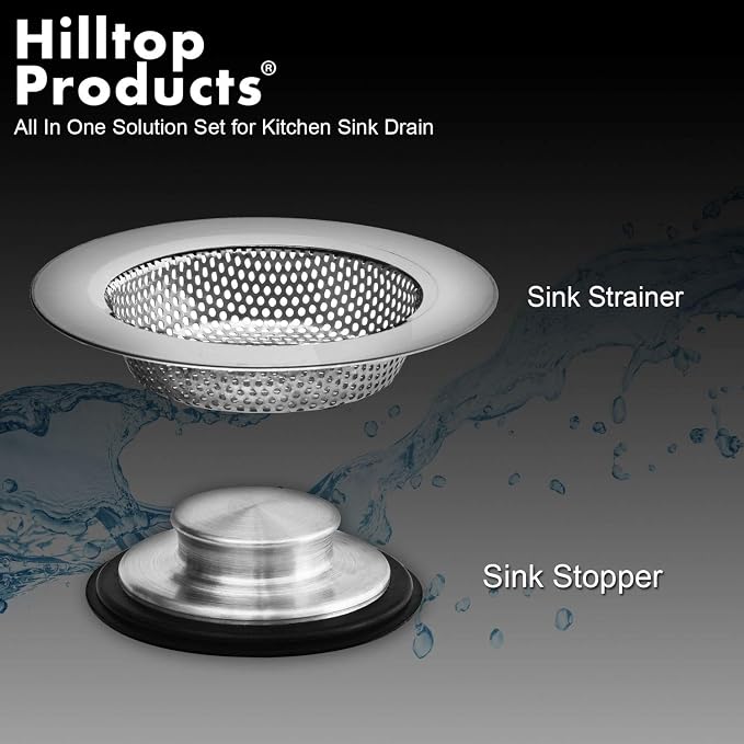 2PCS - Kitchen Sink Drain Strainer and Anti-Clogging Stopper Drainer Set - Image 4