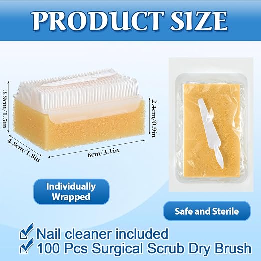 100 Pcs Surgical Hand Scrub Brush - Image 2