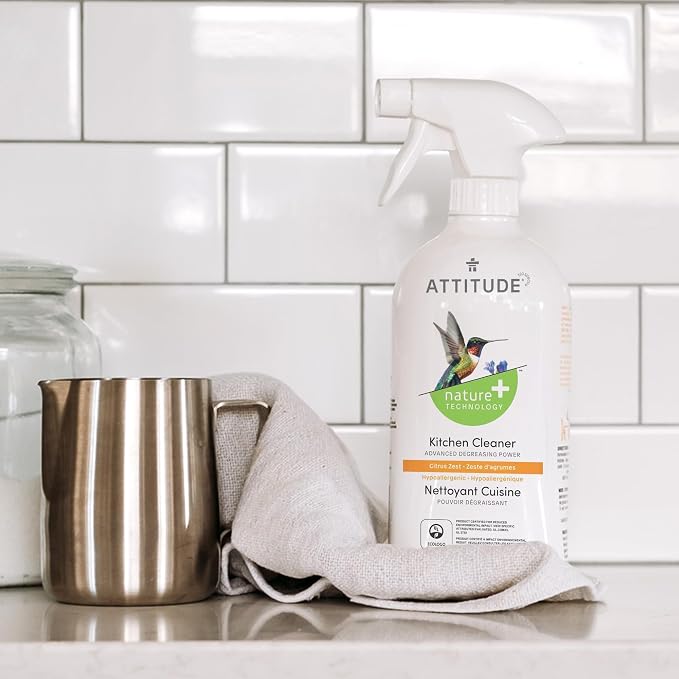 ATTITUDE Kitchen Cleaner Spray, EWG Verified, Powerful Degreaser, Cuts Grease & - Image 2