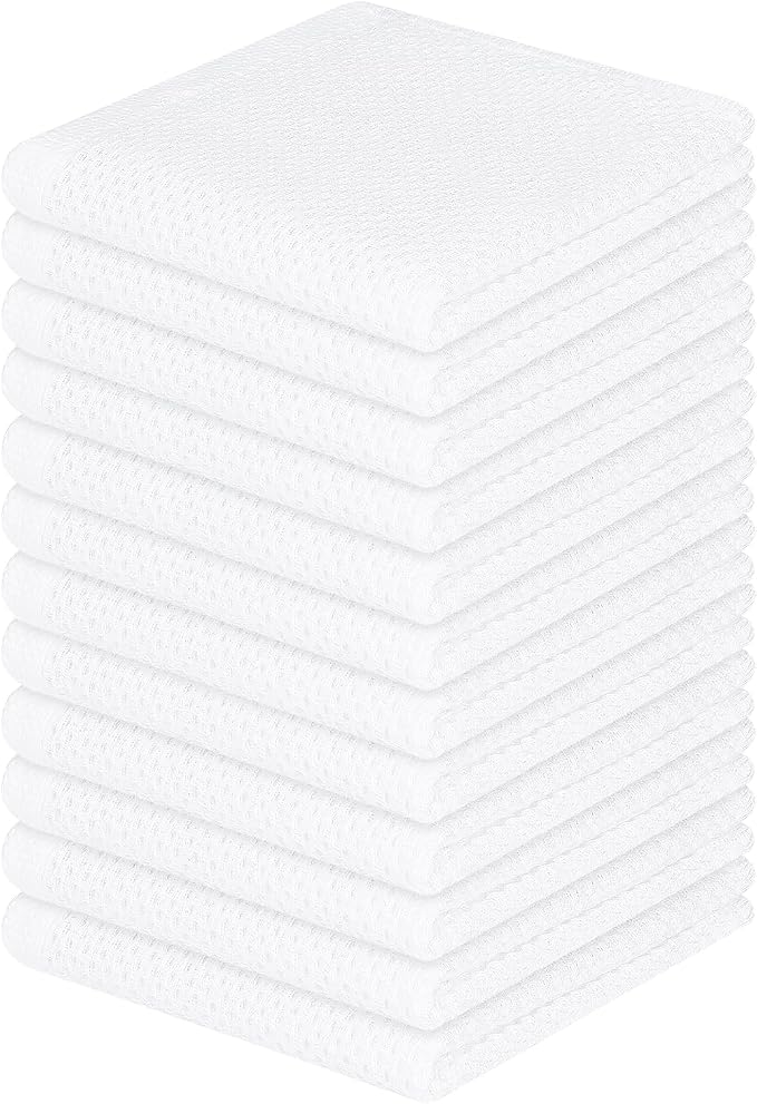 Homaxy 100% Cotton Waffle Weave Kitchen Dish Cloths, Ultra Soft Absorbent Quick by Homaxy
