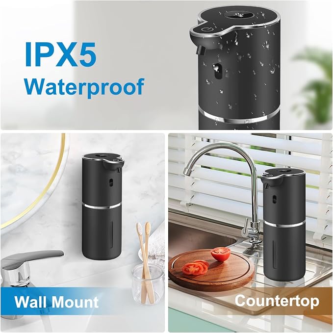 Automatic Liquid Soap Dispenser 12.8oz, Rechargeable & 6 Levels Soap Adjustable - Image 5