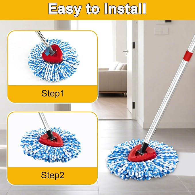 4Pack Mop Replacement Head for O Cedar RinseClean 2 Tank System, 1 Pack Mop - Image 6