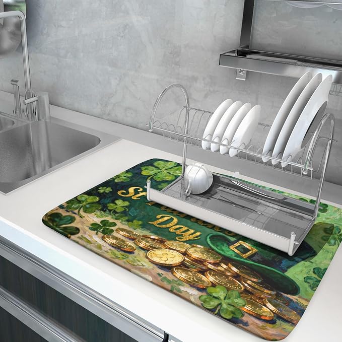 St Patrick's Day Dish Drying Mat - Image 5