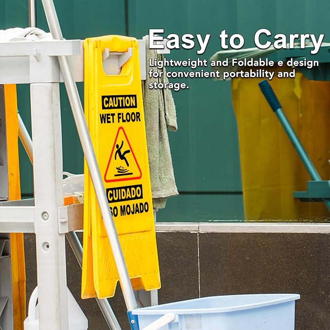 XPCARE 24 Inches Caution Wet Floor Sign, A Frame Safety Wet Floor Signs - Image 8