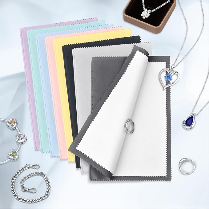 SEVENWELL 2pcs Jewelry Polishing Cleaning Cloth Large 10'' x 12'' - Image 7