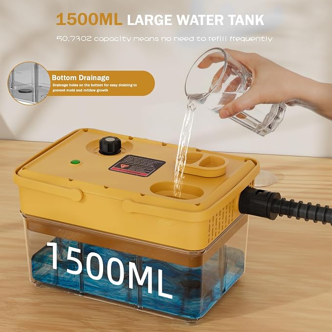 Handheld Steam Cleaner 2500W, 10s Fast Heat-Up & 50.73OZ Large Tank, - Image 3
