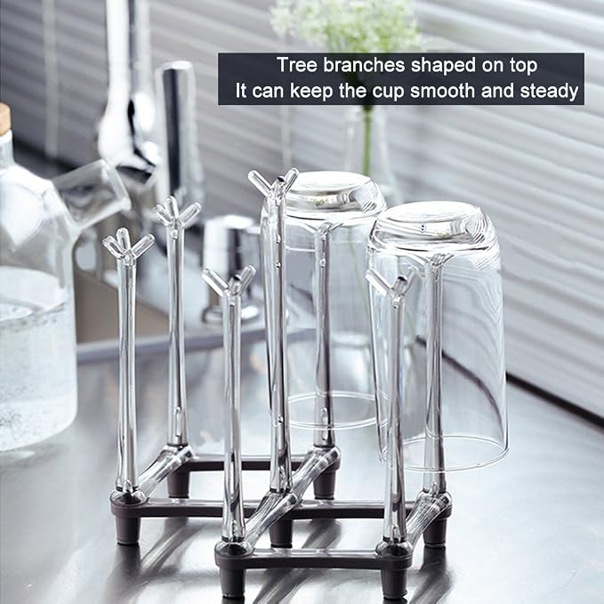 Marbrasse Retractable Cup Drying Rack, Drinking Glass and Sports Bottle Drainer - Image 2