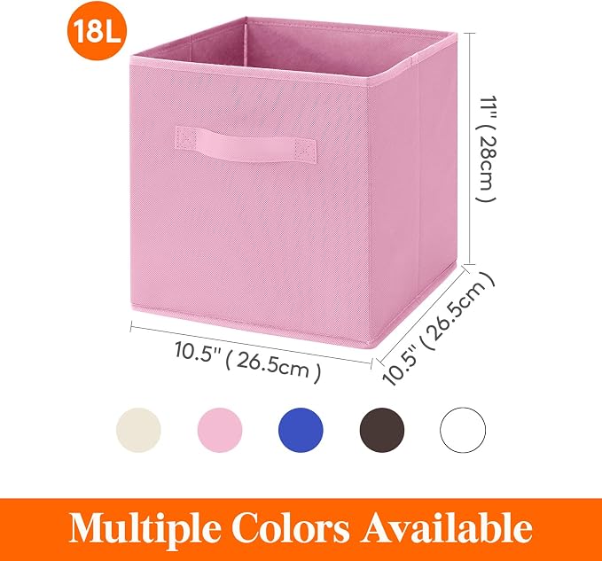 Lifewit 12 Packs Storage Cubes, 11 Inch Cube Storage Bins, Foldable Decorative - Image 5