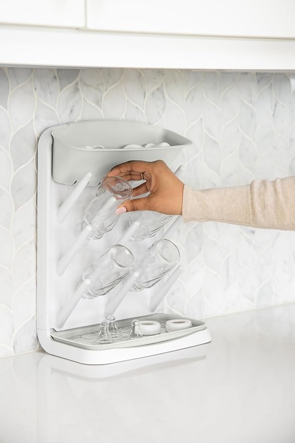 Ubbi Vertical Baby Bottle Drying Rack, Space Saving Countertop Drying Rack Baby - Image 2