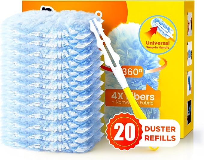 Heavy Duty Duster Refills for Swiffer Duster, Unscented Disposable Dusters for by REKOPI