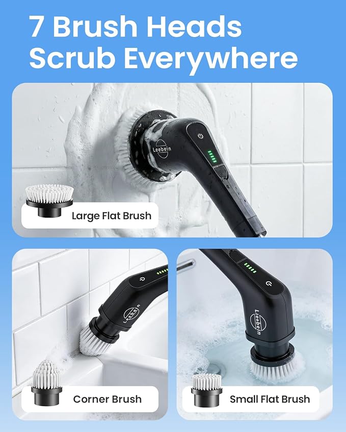 Leebein Electric Spin Scrubber, Cordless Cleaning Brush - Image 6
