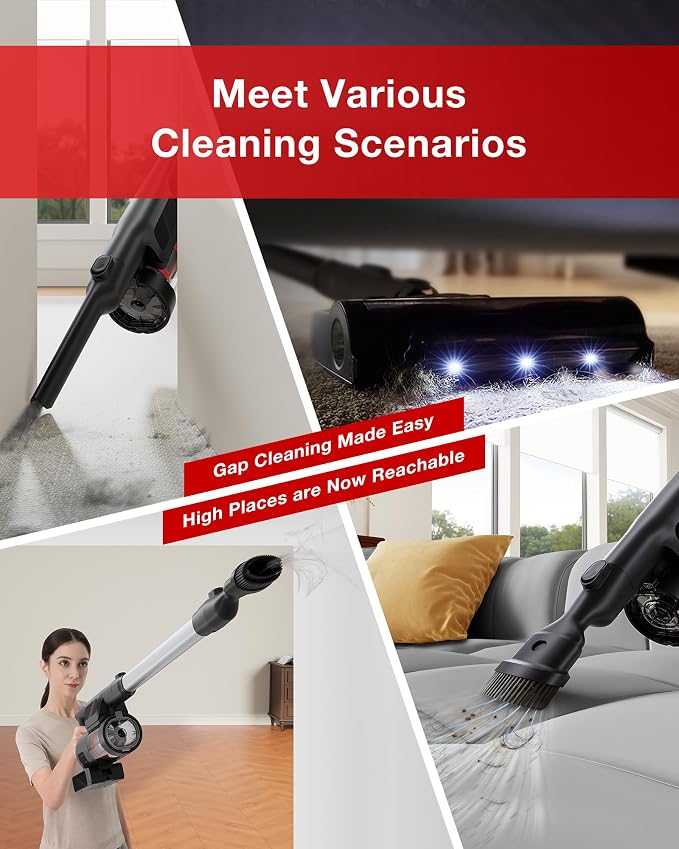 Yeedi C12 Combo Cordless Stick Vacuum & Robot & Mopping, All-in-one Cleaning - Image 6