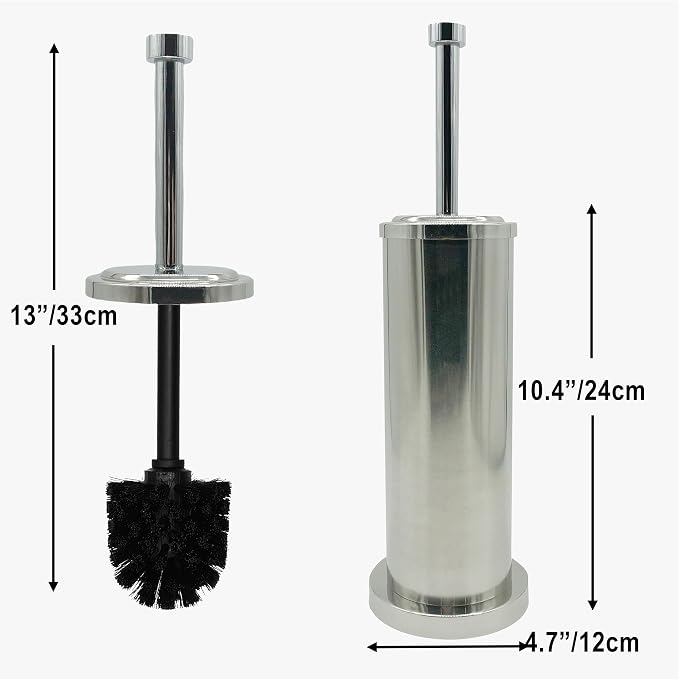 Silver Chrome Toilet Bowl Brush - Image 2