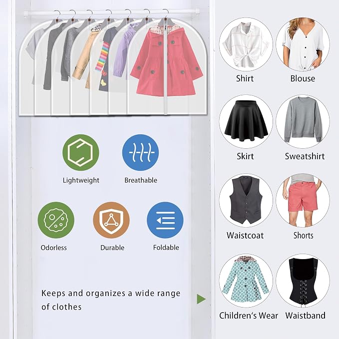 Dust Proof Garment Bags 7 Piece Set - Image 3