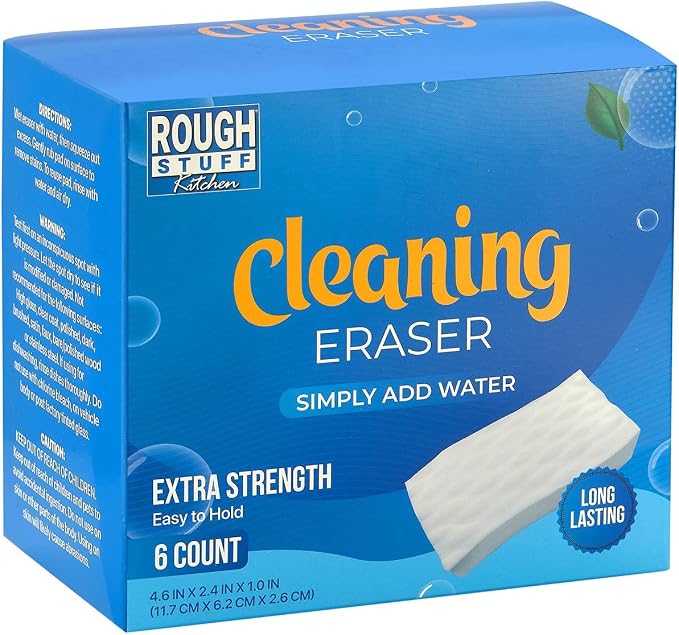 Kitchen Magic Cleaning Eraser Sponge Foam Pads, Non-Scratch Scrub Sponge by Rough+Stuff