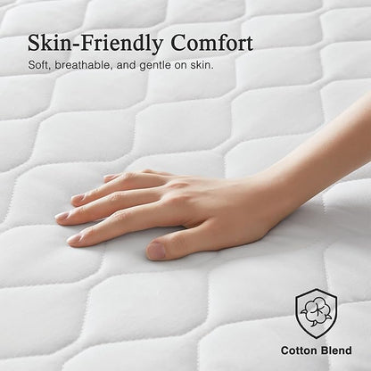 Beautyrest Cotton Blend Heated Mattress Pad Secure Comfort Technology - Luxury Quilted Electric Mattress Pad with Deep Pocket - 5-Setting Heat Controllers, Cal King, White