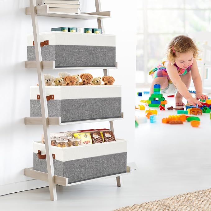 3 Pack Large Capacity Storage Bins Closet Organizer - Image 2