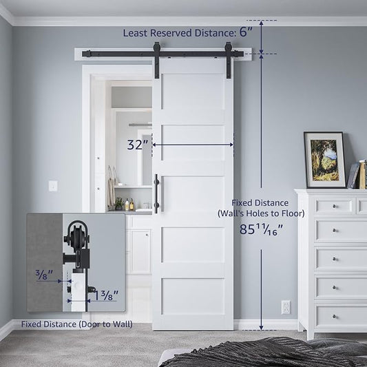 32in x 84in Sliding Barn Door - Image 2