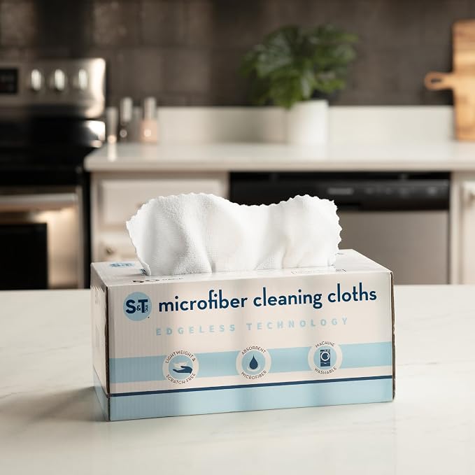 S&T INC. 50 Pack Microfiber Cleaning Cloth - Image 8