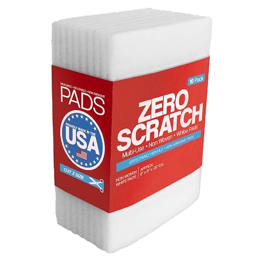 10 Pack of 6 x 9 White Non Scratch Non-Woven Pads by PeachtreeWoodworkingSupply