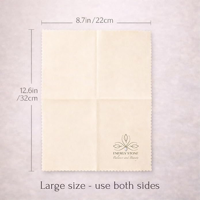 ENERGY STONE Silver and Gold Restoration Polishing Cloth, Anti-Tarnish Cleaner - Image 5