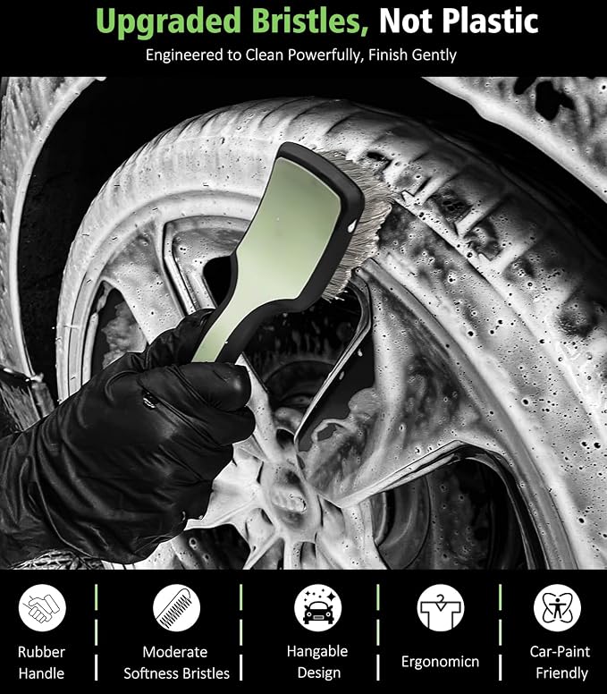 YeewayVeh 4PCS Car Wheel Cleaning Kit, 360° Bendable Wheel Brush - Image 6