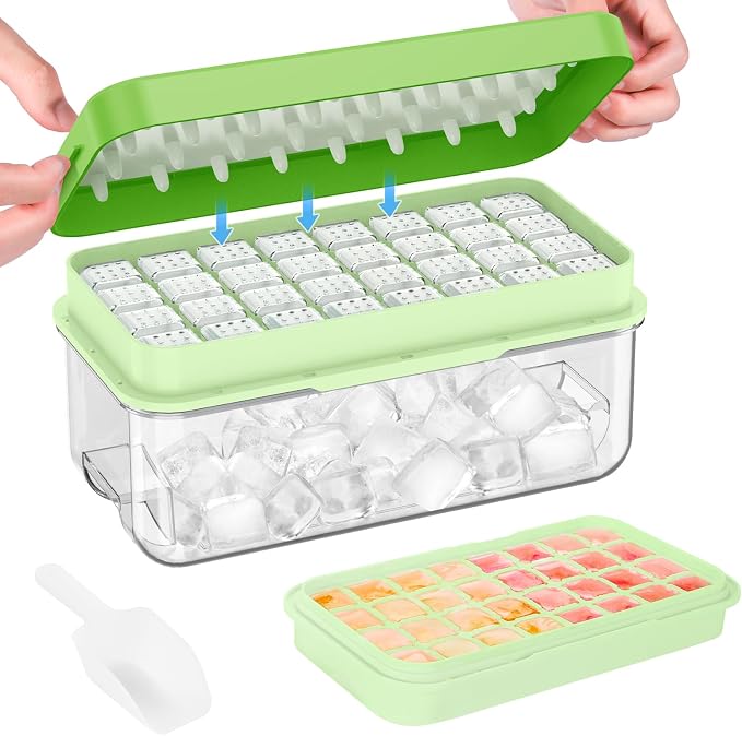 Ice Cube Tray with Lid and Bin, Ice Trays by PHINOX
