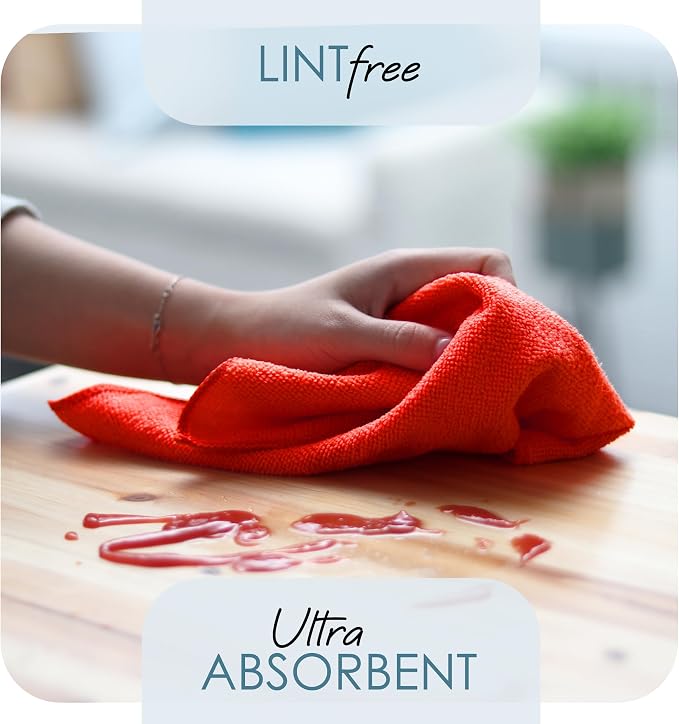 Hearth & Harbor Microfiber Cleaning Cloth, Reusable Microfiber Towels - Image 8