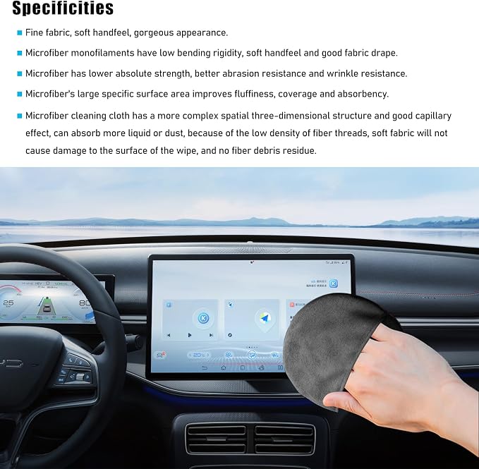 Car Screen Cleaner, Microfiber Auto Screen Cleaning Pad, Foldable Touch Screen - Image 3
