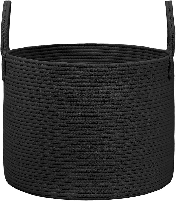 Woven Blanket Basket, 65L Large Rope Storage Bin by JMvicyroam