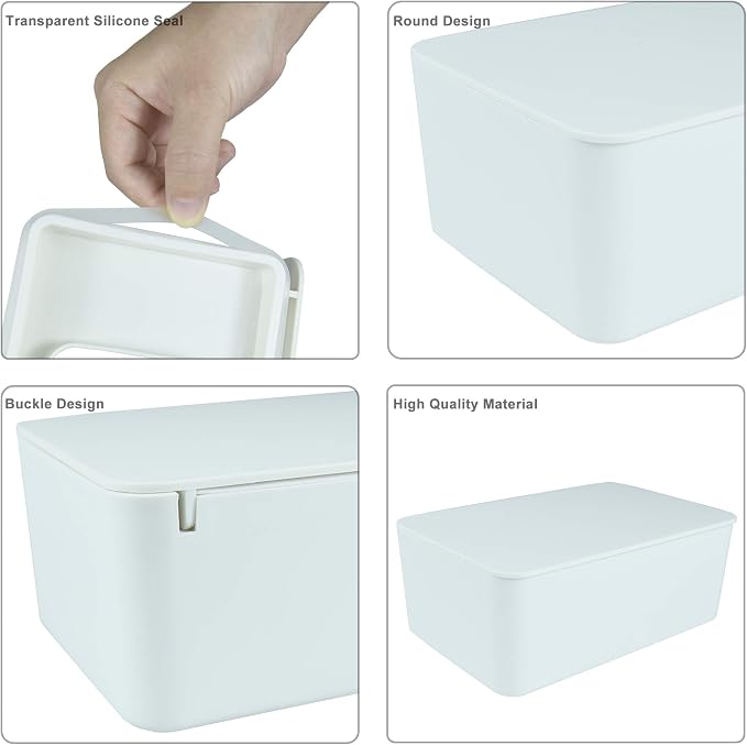 Diaper Wipes Dispenser, Tissue Storage Box Case, Wet Wipe Dispenser Holder - Image 5