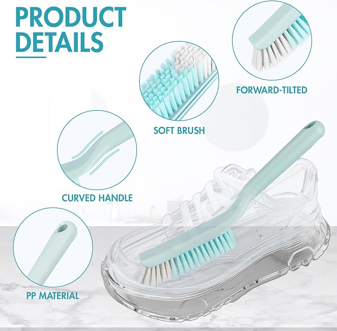 Household Laundry Brush Shoe Brush, PP Plastic Sturdy Handle & PBT Soft Bristle - Image 4
