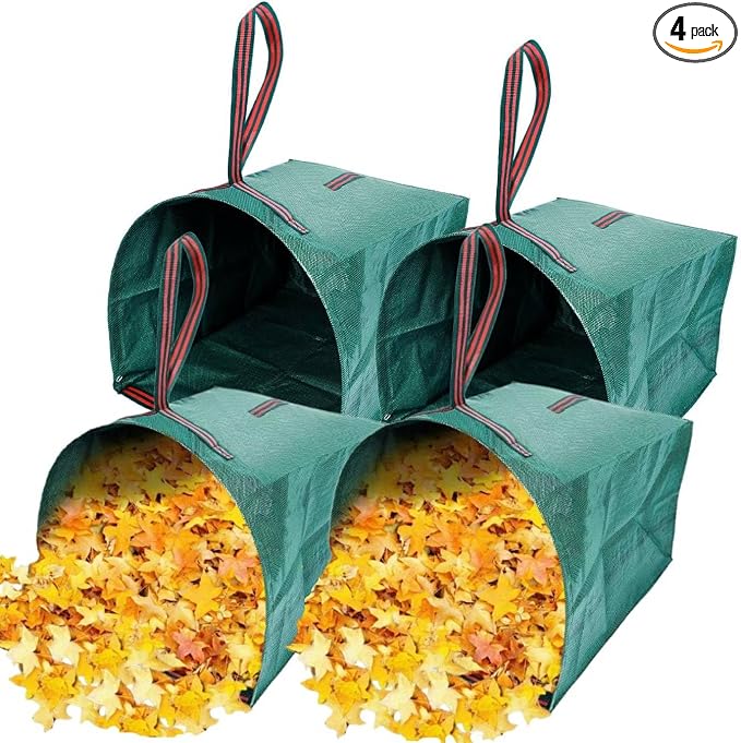 72 gallon Leaf Collector bags, Large Dustpan-Type Lawn Bags, Leaf Bags by RISETEX