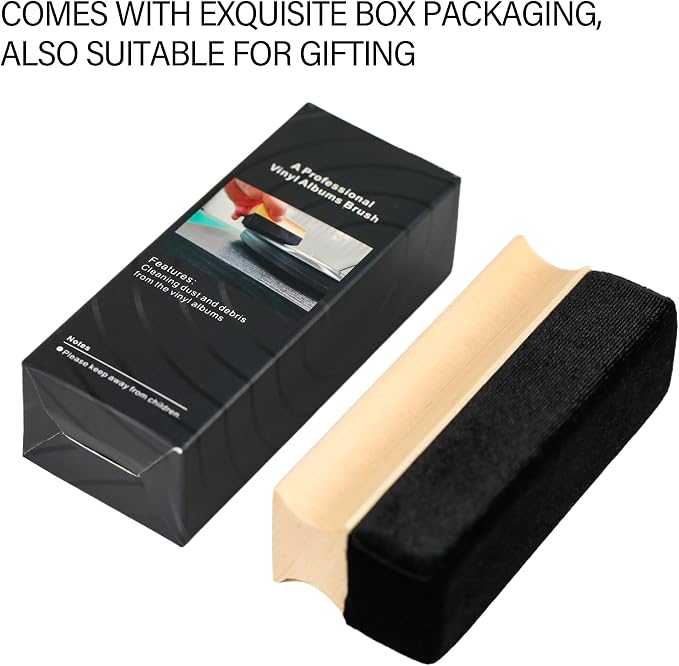 New-Design Soft Velvet Fabric Vinyl Record Cleaning Brush, Anti-Static LP - Image 7